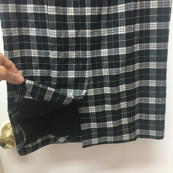 NWT DOLCE & GABBANA Black White Plaid Tartan Dress - Picture 9 of 9